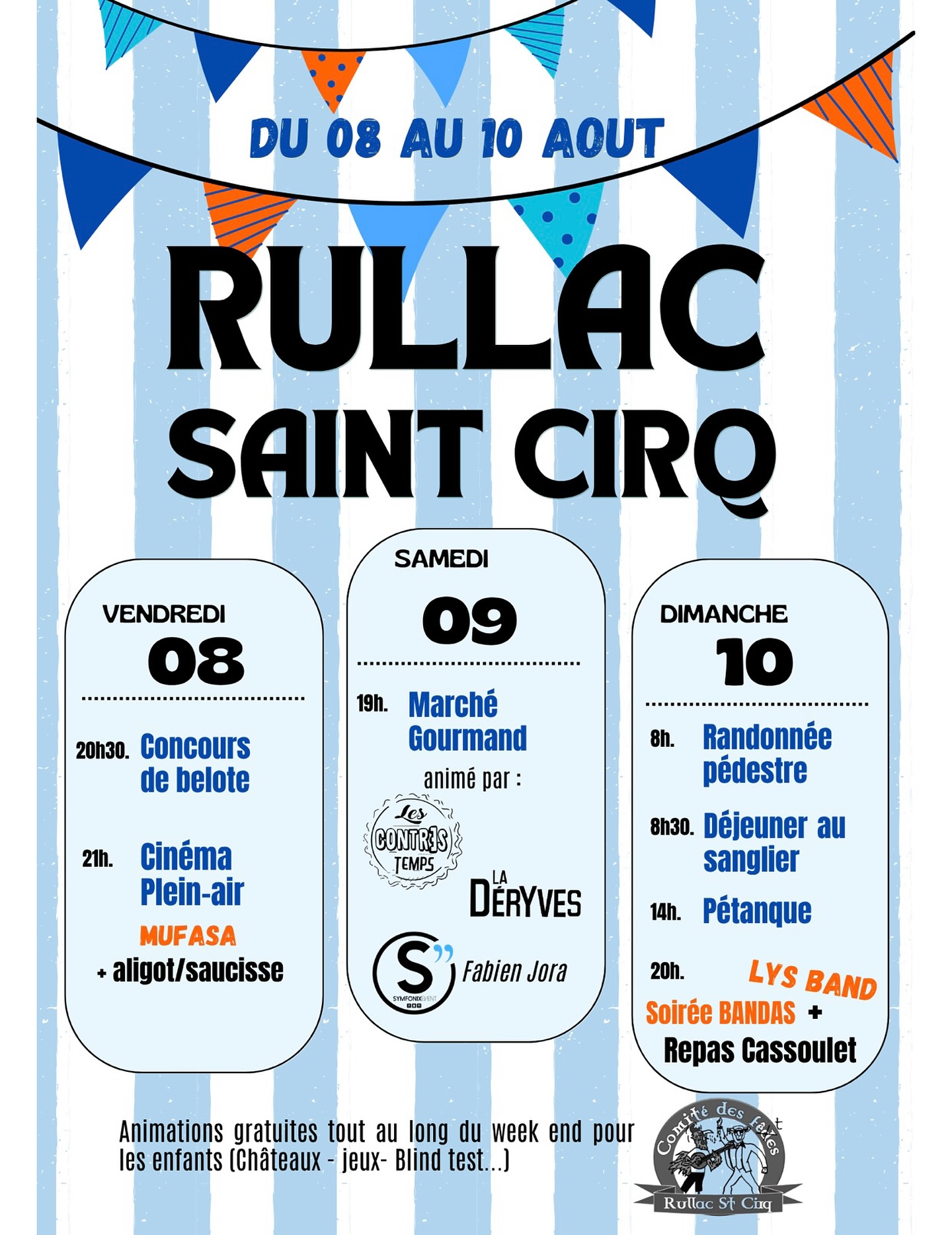 Lire la suite à propos de l’article Rullac en Fête du 08 au 10 Août 2025