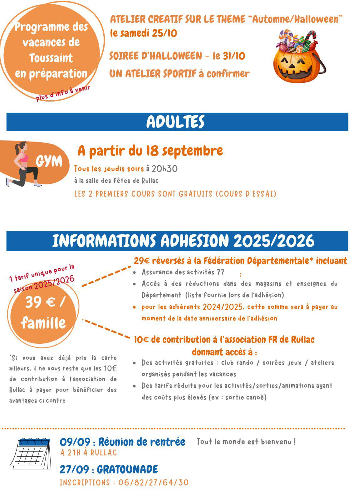 Lire la suite à propos de l’article C’est la rentrée pour l’association famille rurale de Rullac